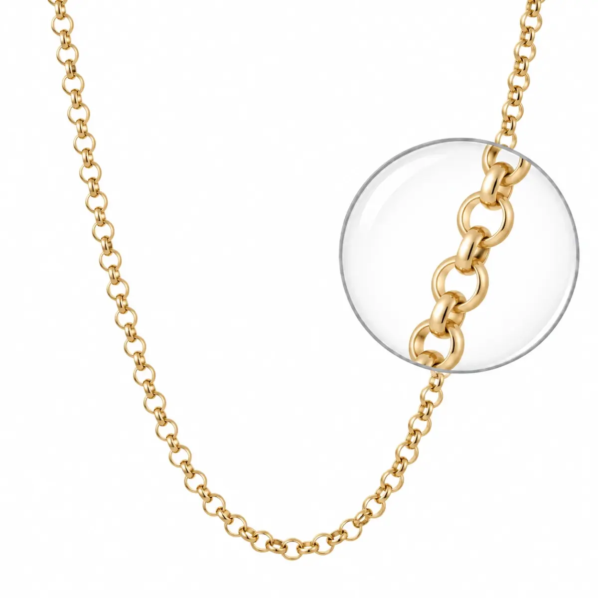 9ct Yellow Gold Solid B2 Round Belcher Link Chain – Made in New Zealand - 9CTB2BELCHER