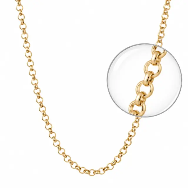 9ct Yellow Gold Solid B2 Round Belcher Link Chain – Made in New Zealand - 9CTB2BELCHER