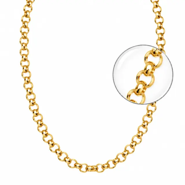 9ct Yellow Gold Solid B3 Round Belcher Link Chain – Made in New Zealand - 9CTB3BELCHER