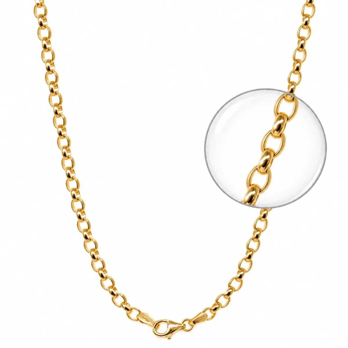 9ct Yellow Gold Solid BO2 Oval Belcher Link Chain – Made in New Zealand - 9CTBO2BELCHER
