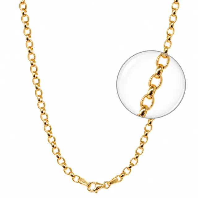 9ct Yellow Gold Solid BO2 Oval Belcher Link Chain – Made in New Zealand - 9CTBO2BELCHER