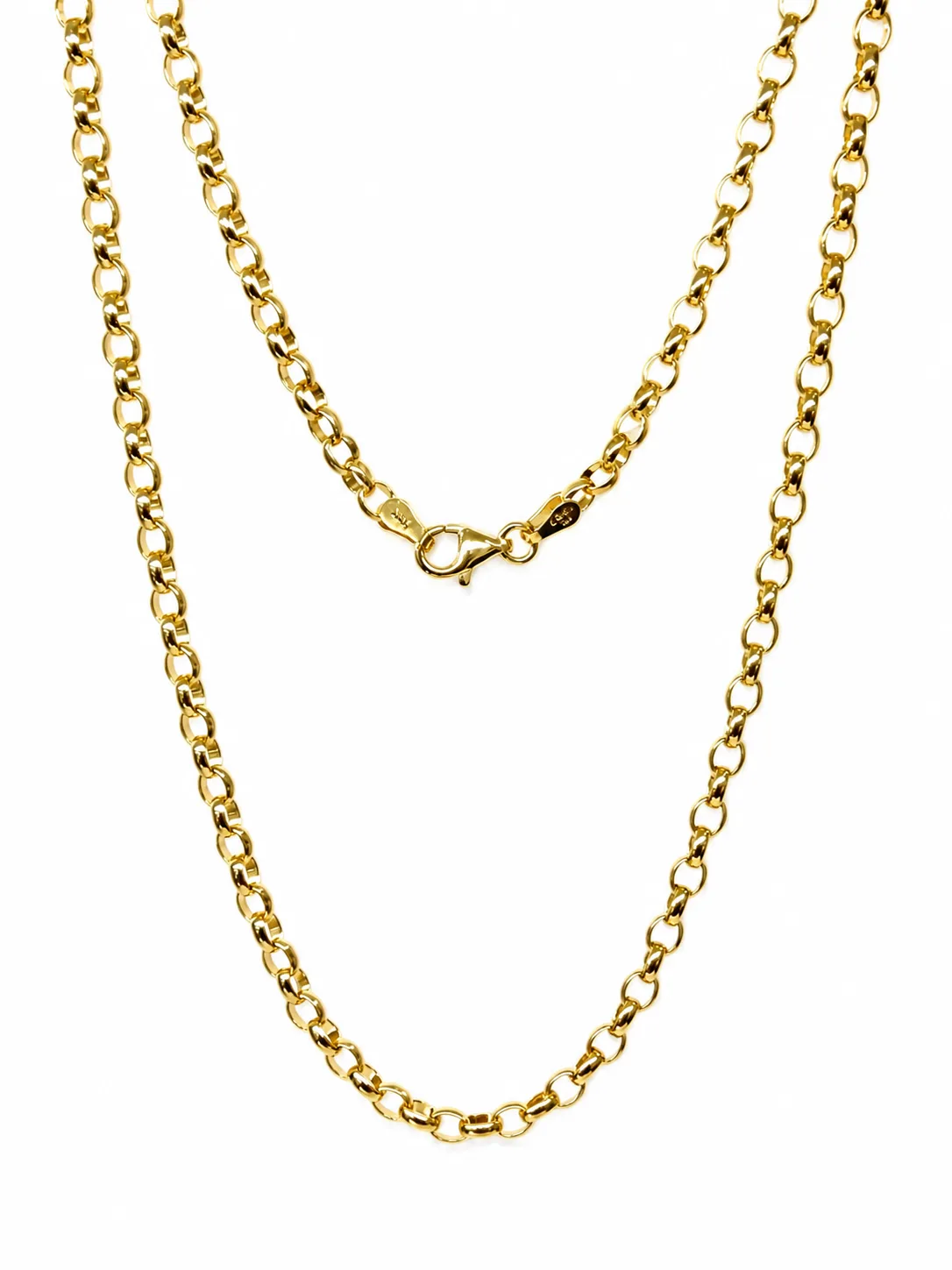 9ct Yellow Gold Solid BO2 Oval Belcher Link Chain – Made in New Zealand - 9CTBO2BELCHER