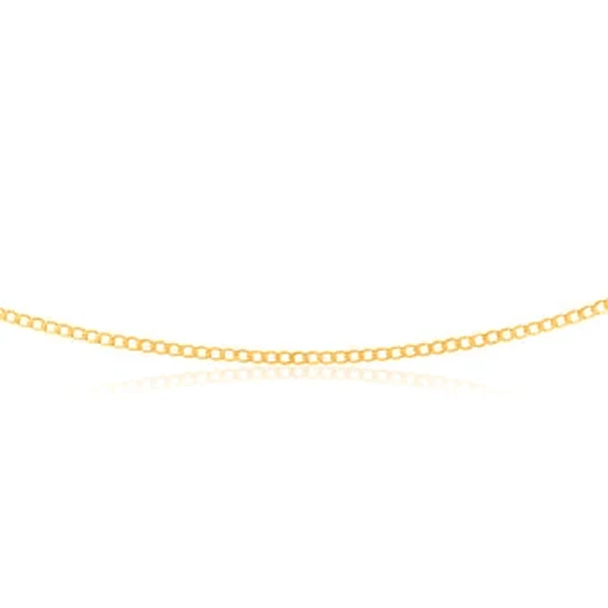 9ct Yellow Gold Superflat Light 2.0mm Cable Link Chain - 50cm