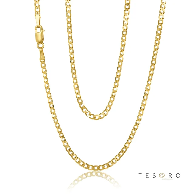 9ct Yellow Gold Superlight Open Curb 6-Sided Link Chain – Made in Italy - 60HKI319