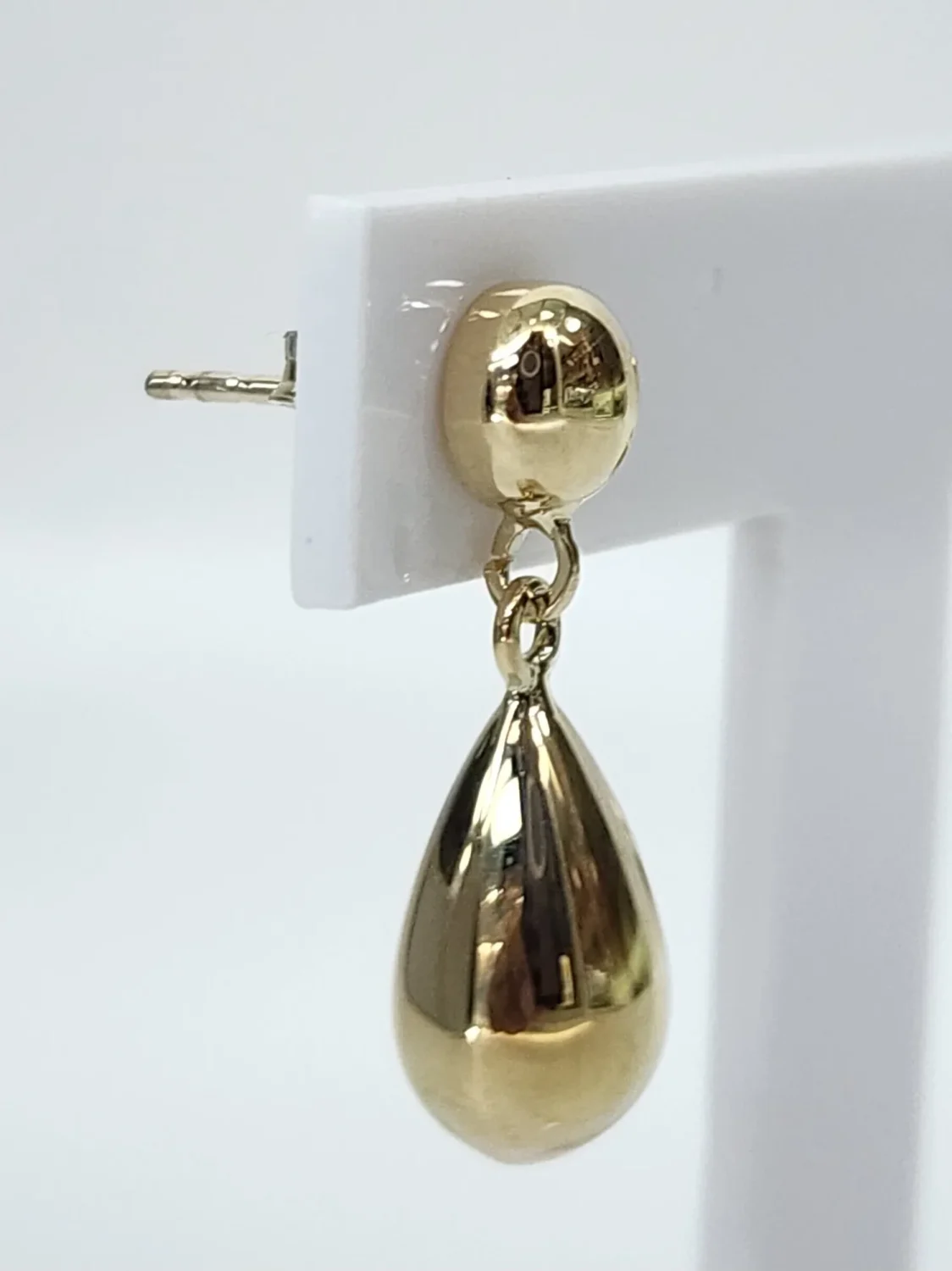 9ct Yellow Gold Teardrop Drop Earrings – Italian Made Polished Finish (21.50mm) - XXSE0089Y