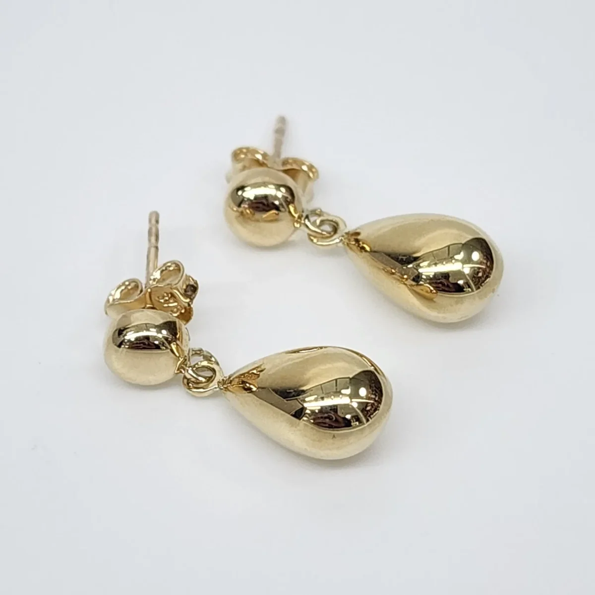 9ct Yellow Gold Teardrop Drop Earrings – Italian Made Polished Finish (21.50mm) - XXSE0089Y