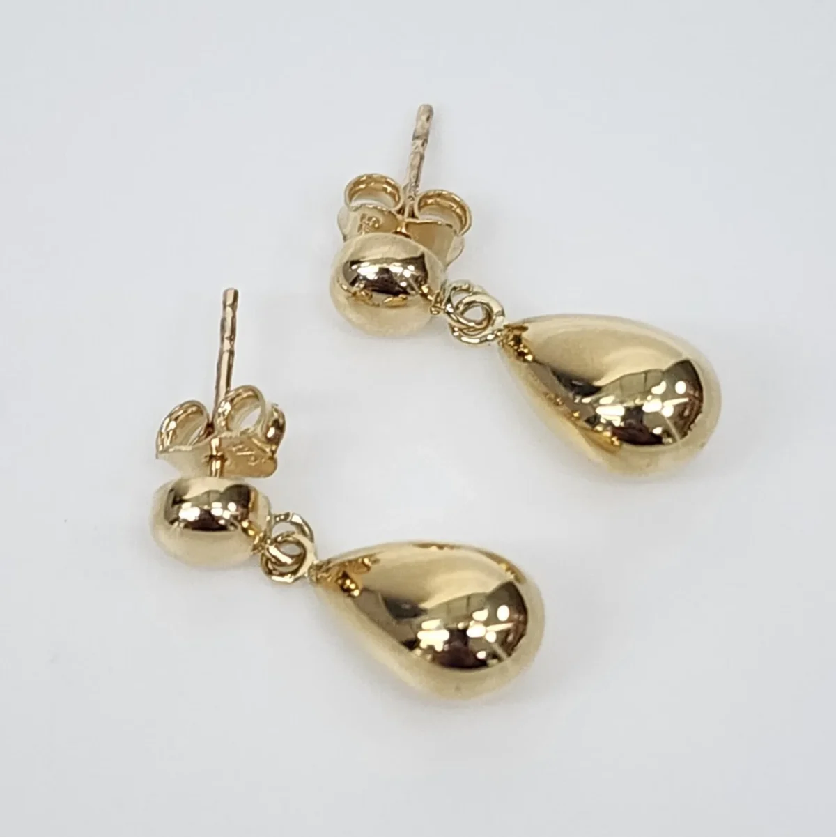 9ct Yellow Gold Teardrop Drop Earrings – Italian Made Polished Finish (21.50mm) - XXSE0089Y
