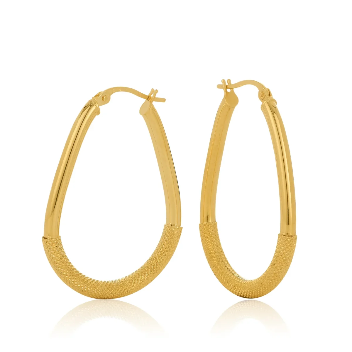 9ct Yellow Gold Toledo 2.5mm Round Tube 25mm Diameter Hoop Earring
