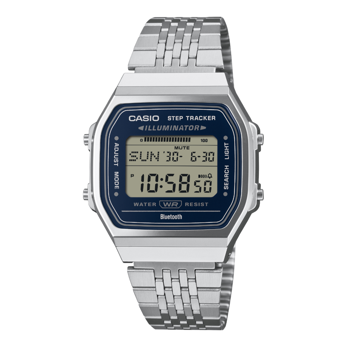 Casio ABL100WE-2A Vintage Digital Bluetooth Step Tracker Watch CASIO Casio ABL100WE-2A Vintage Digital Bluetooth Step Tracker Watch CASIO