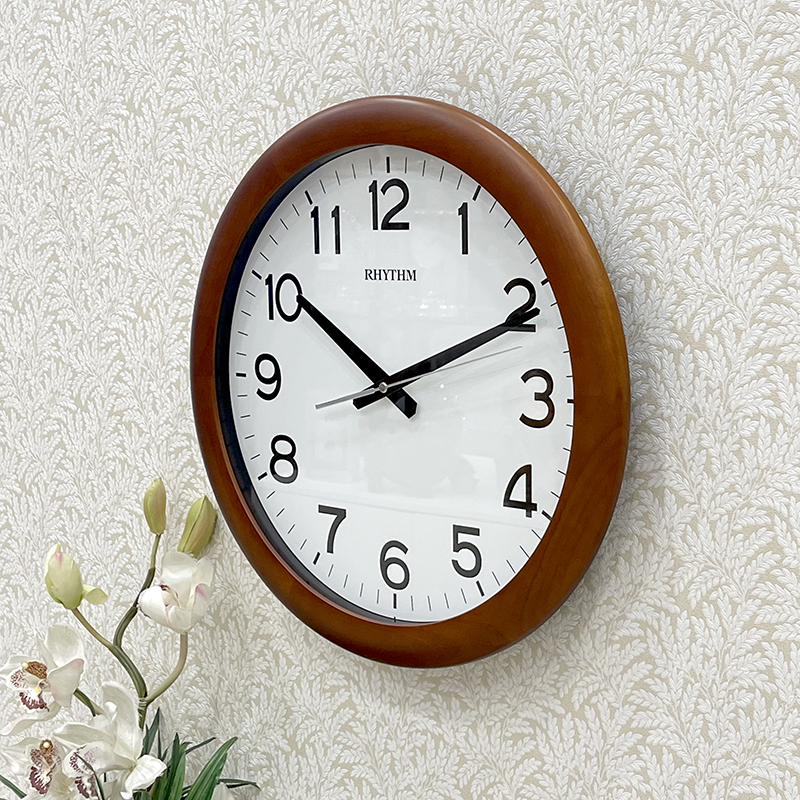 Rhythm Wooden Wall Clock CMG919NR06