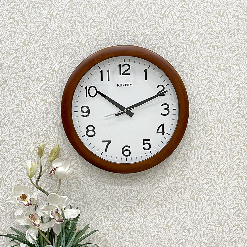 Rhythm Wooden Wall Clock CMG919NR06