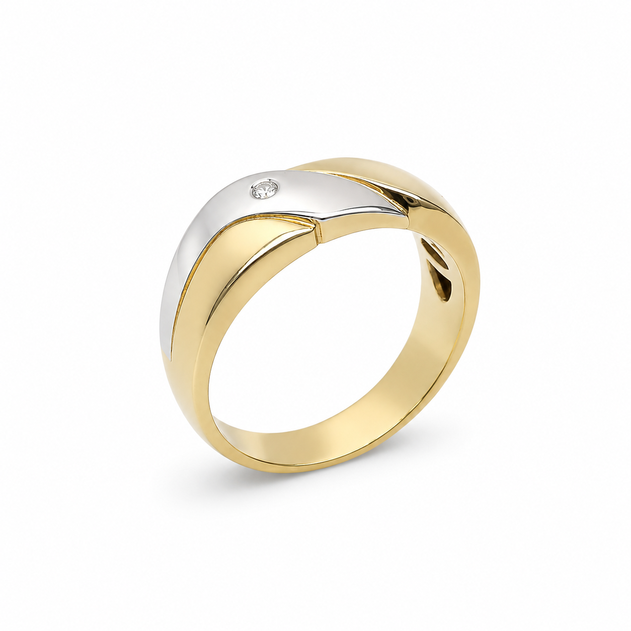 9ct Yellow & White Gold Natural Diamond Dress Ring – 0.03ct Round Diamond - 9CTD4219 9ct Yellow & White Gold Natural Diamond Dress Ring – 0.03ct Round Diamond - 9CTD4219