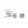 9ct White Gold 1.15ct Lab Grown Diamond Stud Earrings – 1.00ct Round Brilliant Centre Diamonds | EF VS