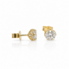 9ct Yellow Gold 2.00ct Lab Grown Diamond Stud Earrings – 1.00ct Round Brilliant Each | EF VS