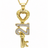 9ct Yellow Gold Natural Diamond 21st Key Pendant with Complimentary Display Chain - 9CTD4489