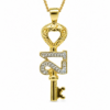 9ct Yellow Gold Natural Diamond 21st Key Pendant with Complimentary Display Chain - 9CTD4489