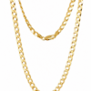 9ct Yellow Gold Flat Bevelled Diamond-Cut Curb Link Chain 150 Gauge – 5.70mm x 55cm | Made in New Zealand - 9YFBSCD150-55