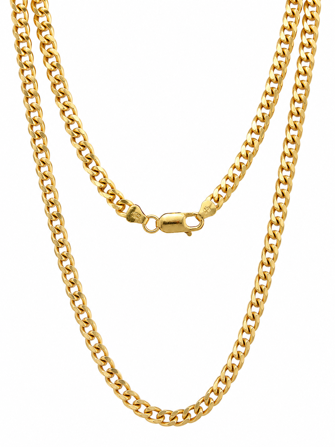 9ct Yellow Gold Solid Cuban Link Chain – 60cm | 41g | 5.15mm - 5MC9Y03660 Sterling Silver Chains 