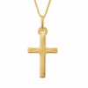 9ct Yellow Gold Plain Cross Pendant - GR0001