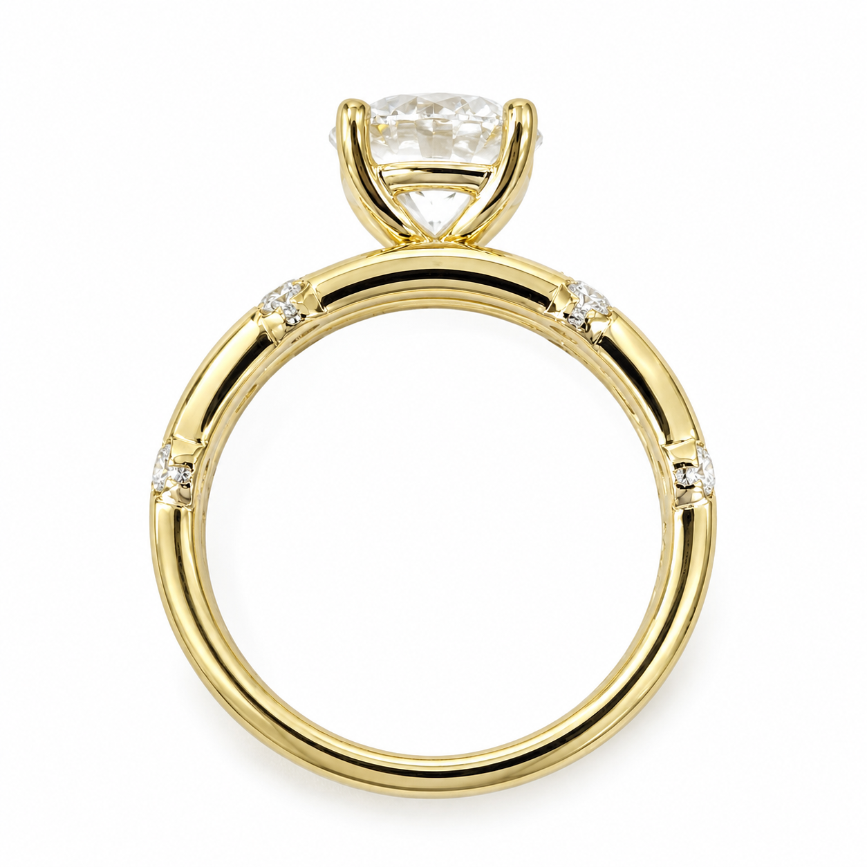 9ct Yellow Gold 3.84ct TDW Lab Grown Diamond Triple Row Engagement Ring – 3.02ct E/VS1 Centre 9ct Yellow Gold 3.84ct TDW Lab Grown Diamond Triple Row Engagement Ring – 3.02ct E/VS1 Centre