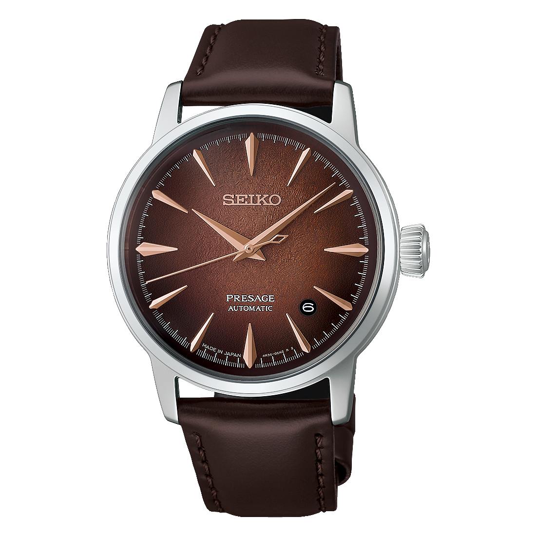 Seiko Presage Cocktail Time HCB003J1 Men's Automatic Watch – Whiskey Mist Seiko Seiko Presage Cocktail Time HCB003J1 Men's Automatic Watch – Whiskey Mist Seiko