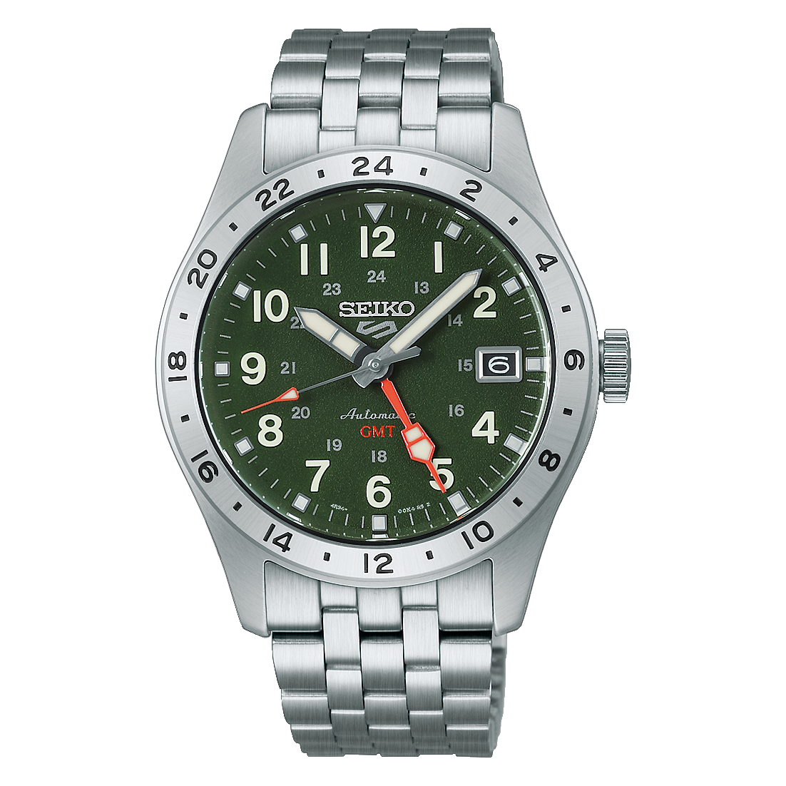 Seiko 5 Sports HDB001 Automatic GMT Green Dial Men's Watch Seiko 