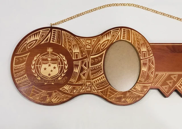 21st Key Island Tattoo Design With Laser Engraved Samoan Sila In The Middle - Design 2108
