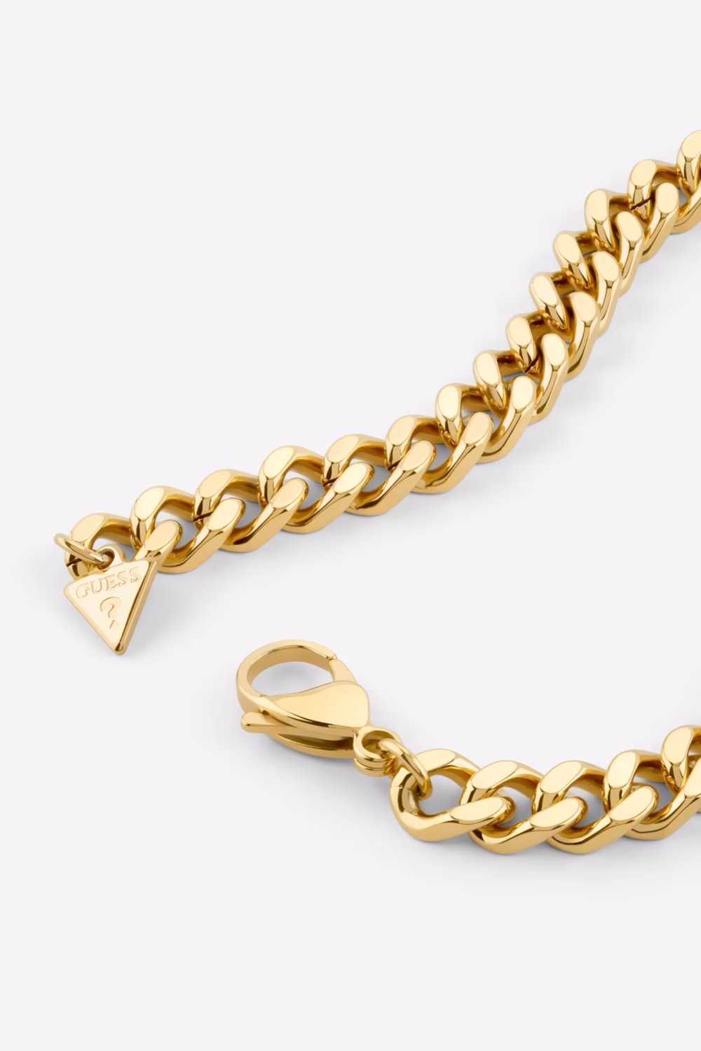GUESS Lioness Queen Necklace Gold – Crystal Octagon Pendant Stainless Steel Chain - JUBN06185JWYGT/U