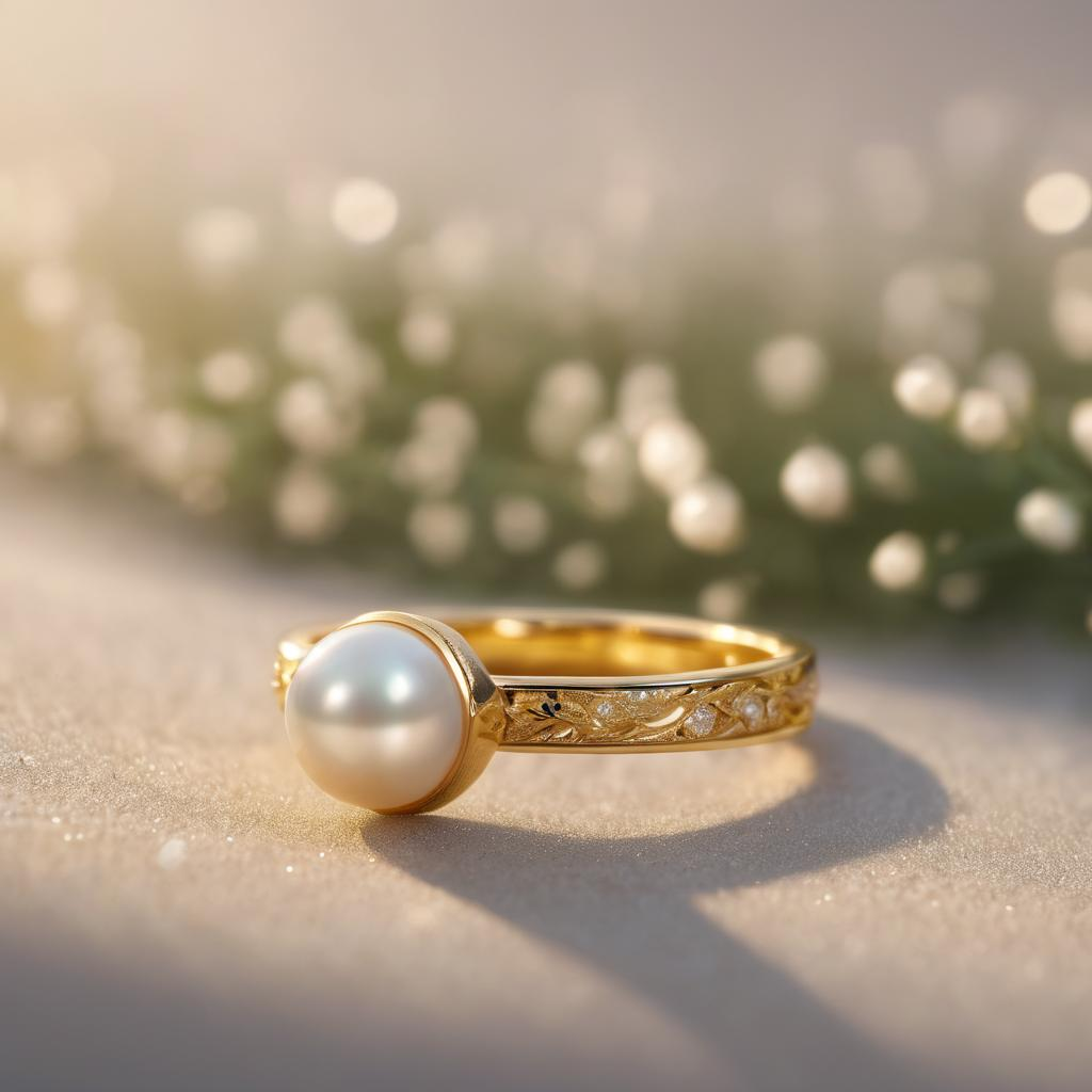 Gold Pearl Rings
