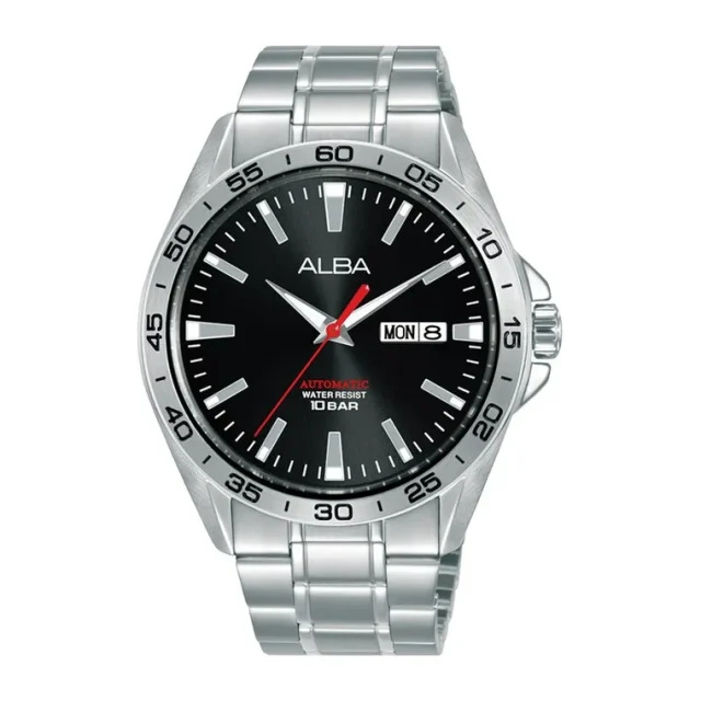 Alba Automatic Men's Divers 100M WR Black Dial Stainless Case Black Silicone Strap Watch - AL4250X1