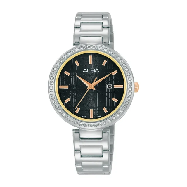 Alba Ladies Stainless Steel 32mm Black Dial Watch - AH7X41X1