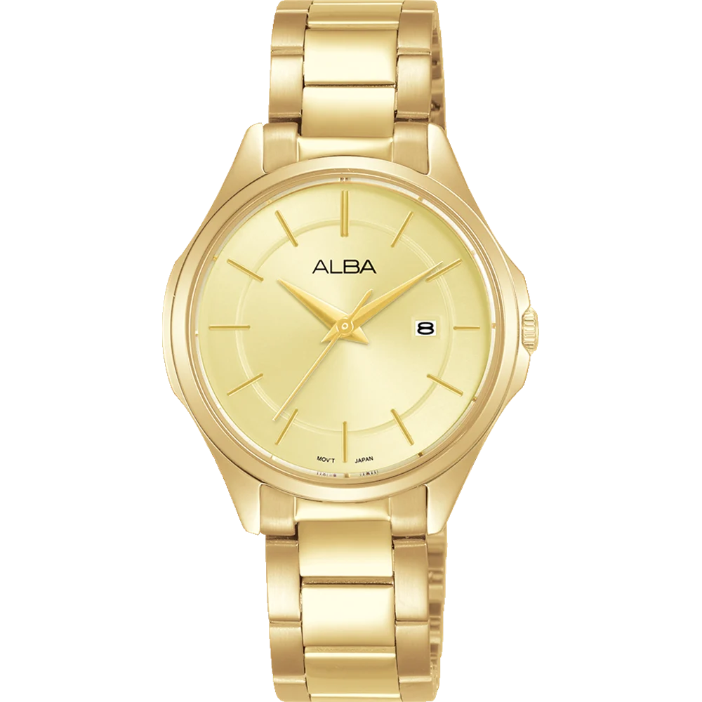Alba Prestige AH7BA0X Ladies Gold Tone Stainless Steel Watch
