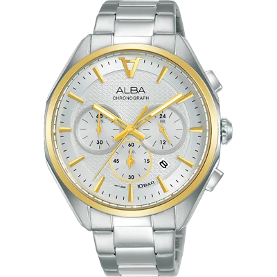 Alba Two Tone Men's Stainless Chronograph Watch - AT3H58X1