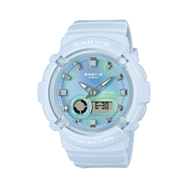 Baby-G Duel Time Tie-Dye Look, Blue Dial & Resin Band Strap 100M WR - BGA280TD-2A