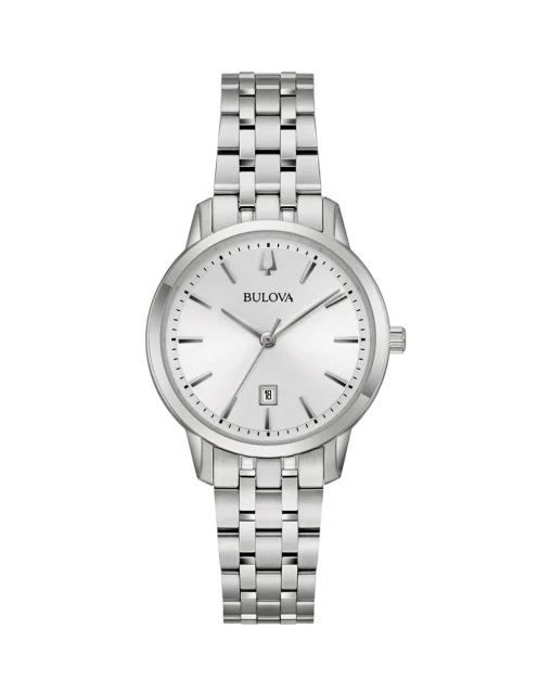 Bulova Classic Ladies Quartz Silver Dial & Stainless Steel Case & Band - 96M165