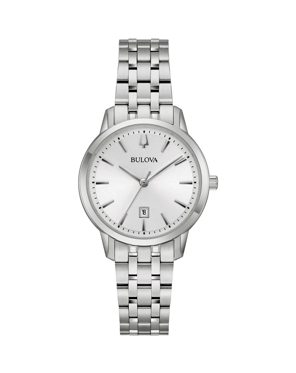 Bulova Classic Ladies Quartz Silver Dial & Stainless Steel Case & Band - 96M165