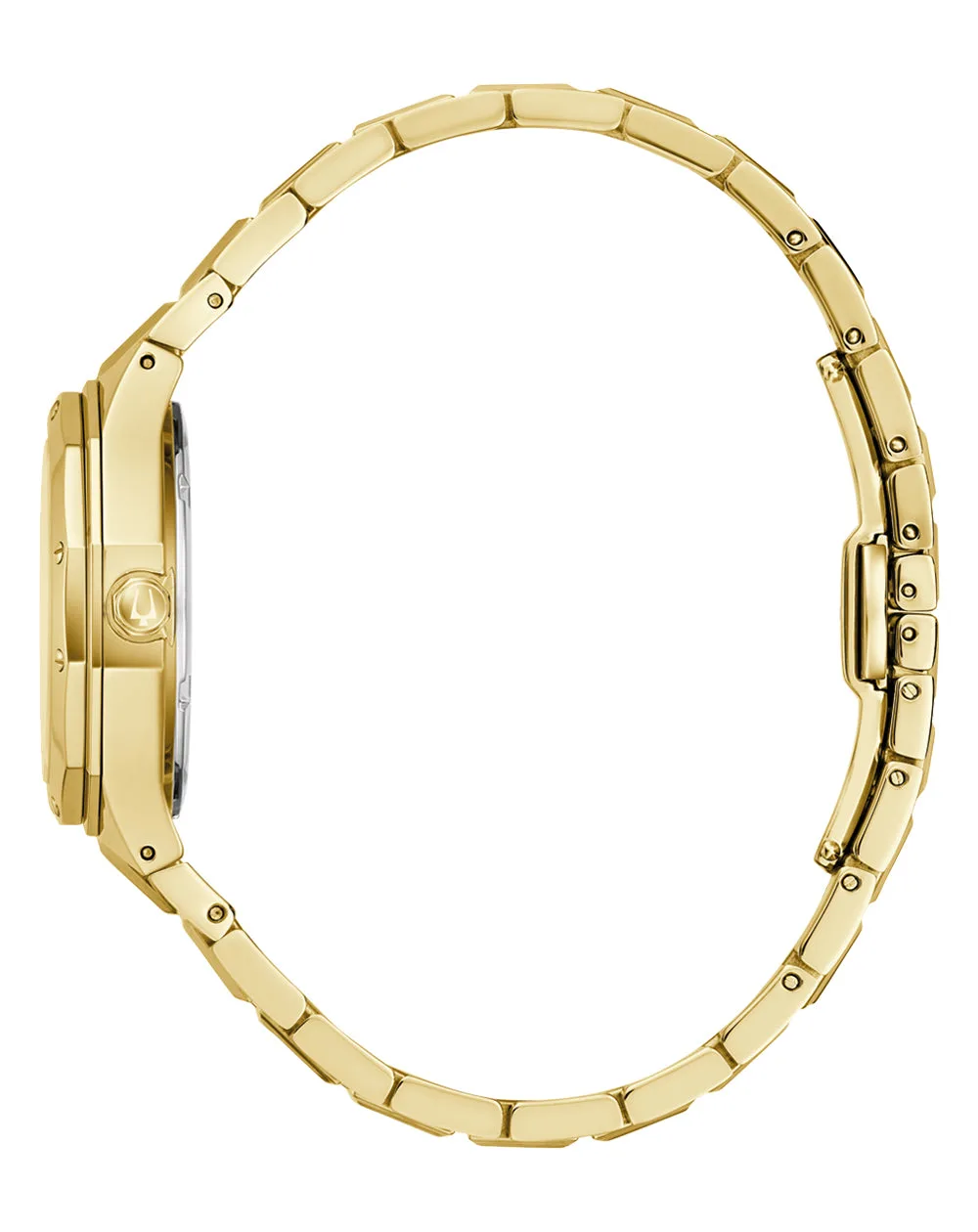 Bulova Classic White Dial Gold Tone Case & Band, Mother of Pearl Dial 100m WR - 97M119