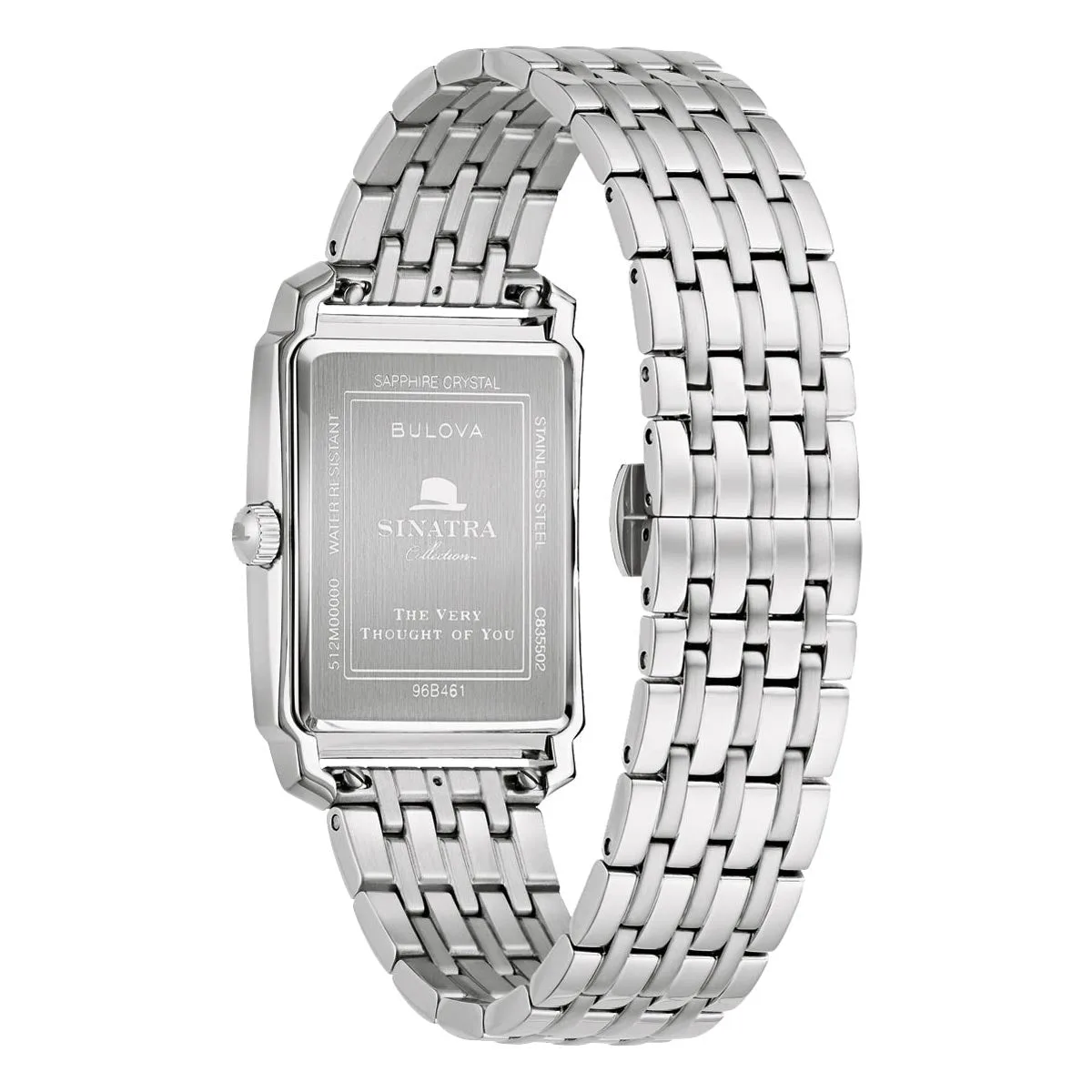 Bulova Frank Sinatra Limited Edition Black Dial, Stainless Steel Case & Band - 96B461