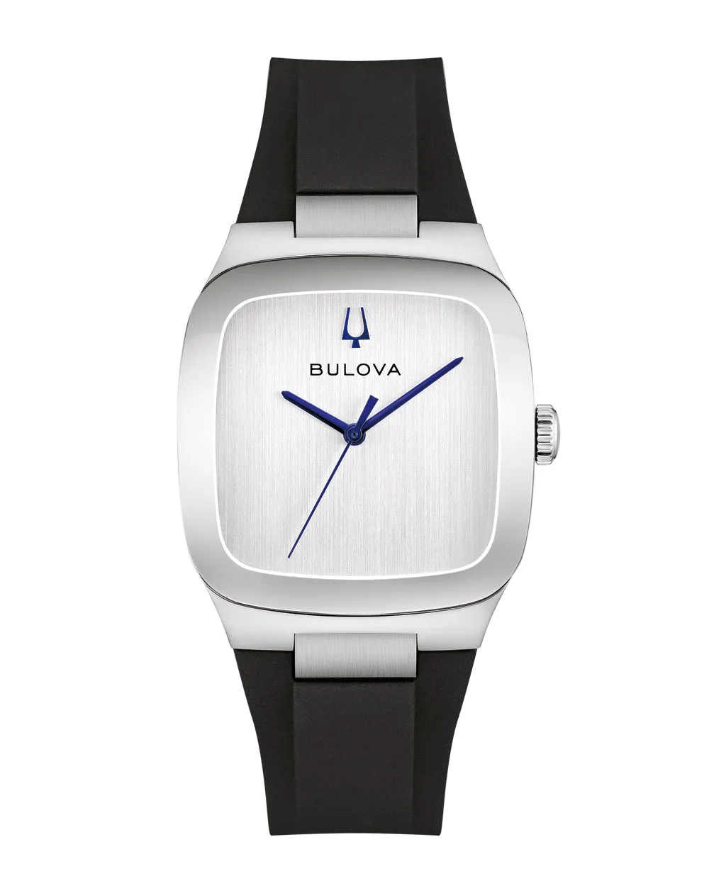 Bulova Latin GRAMMY Millennia Men's Quartz Watch 96A335 – Silver Dial Black Rubber Strap