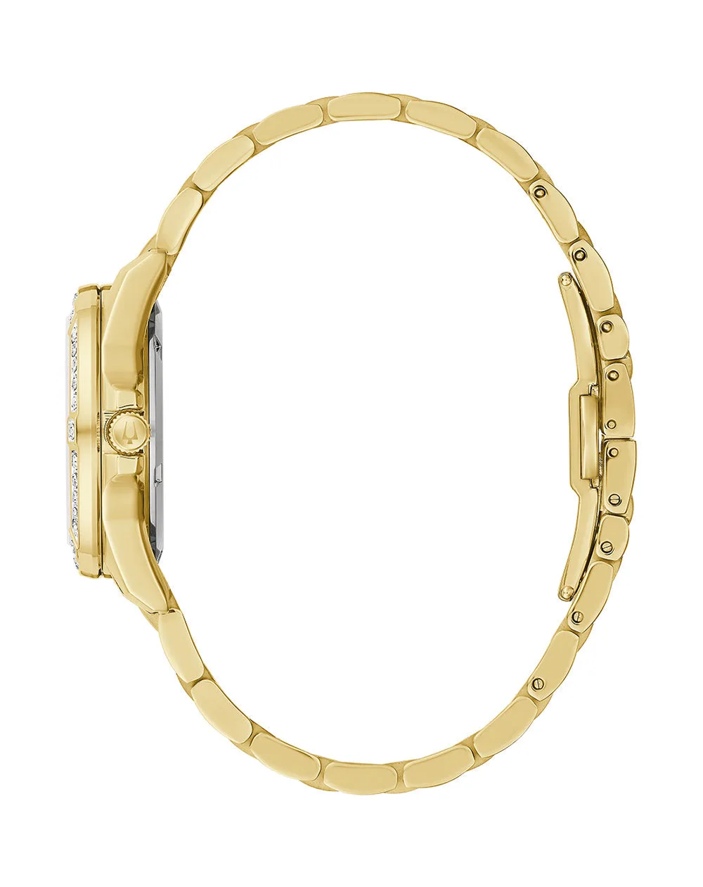 BULOVA MARINE STAR LADIES DIAMOND SET GOLD BRACELET - 98R294