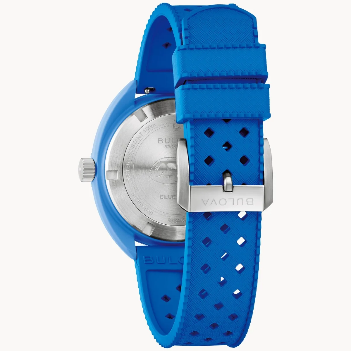 Bulova Snorkel "Blue Tang" Blue Dial Rubber Strap 100m WR Watch - 98B445