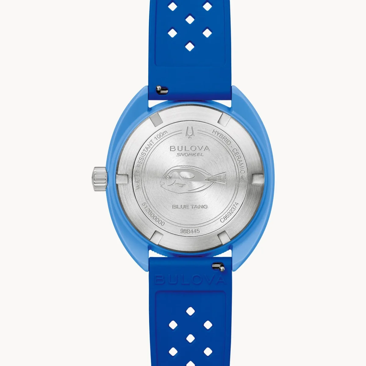 Bulova Snorkel "Blue Tang" Blue Dial Rubber Strap 100m WR Watch - 98B445