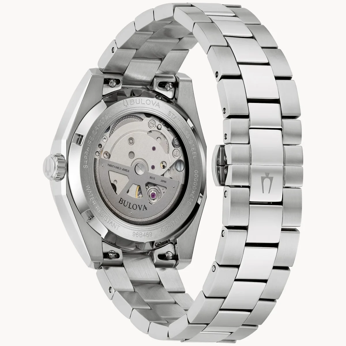 Bulova Surveyor Automatic Gents Brown Dial Stainless Steel Watch - 96B470