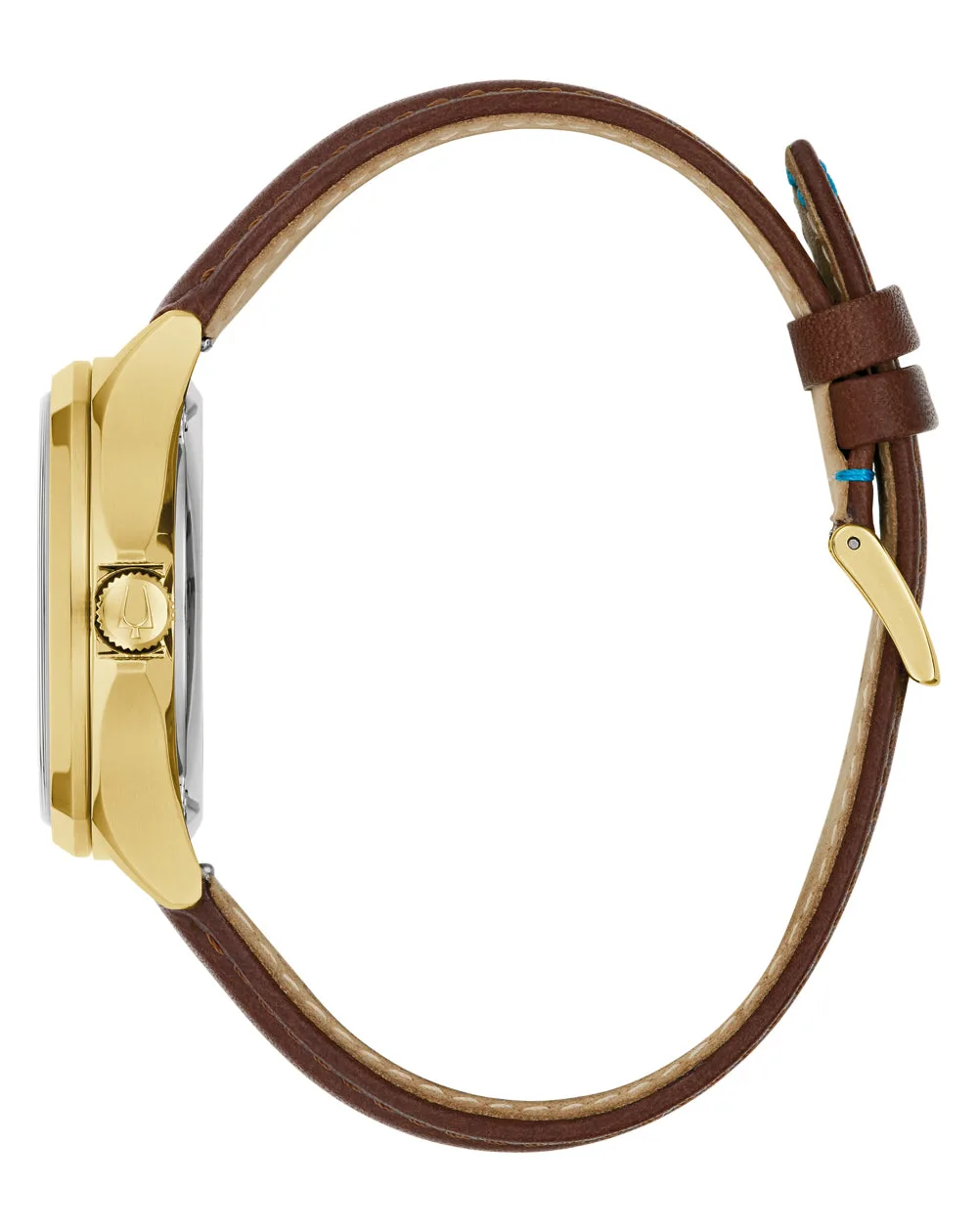 Bulova Tony Bennett "NYC" 97B244 Automatic Men's Watch – Brown Textured Dial & Gold-Tone Stainless Steel Case