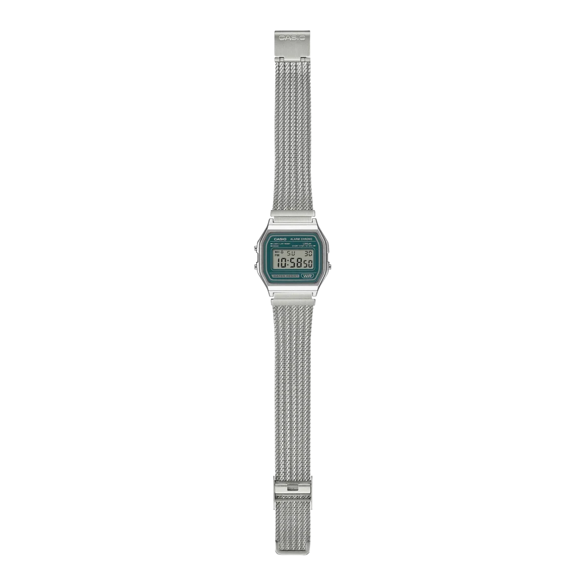 Casio A158WEM-3D Classic Digital Watch Fine-Woven Mesh Band