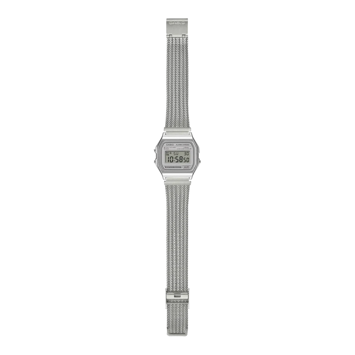 Casio A158WEM-7D Classic Digital Watch Fine-Woven Mesh Band