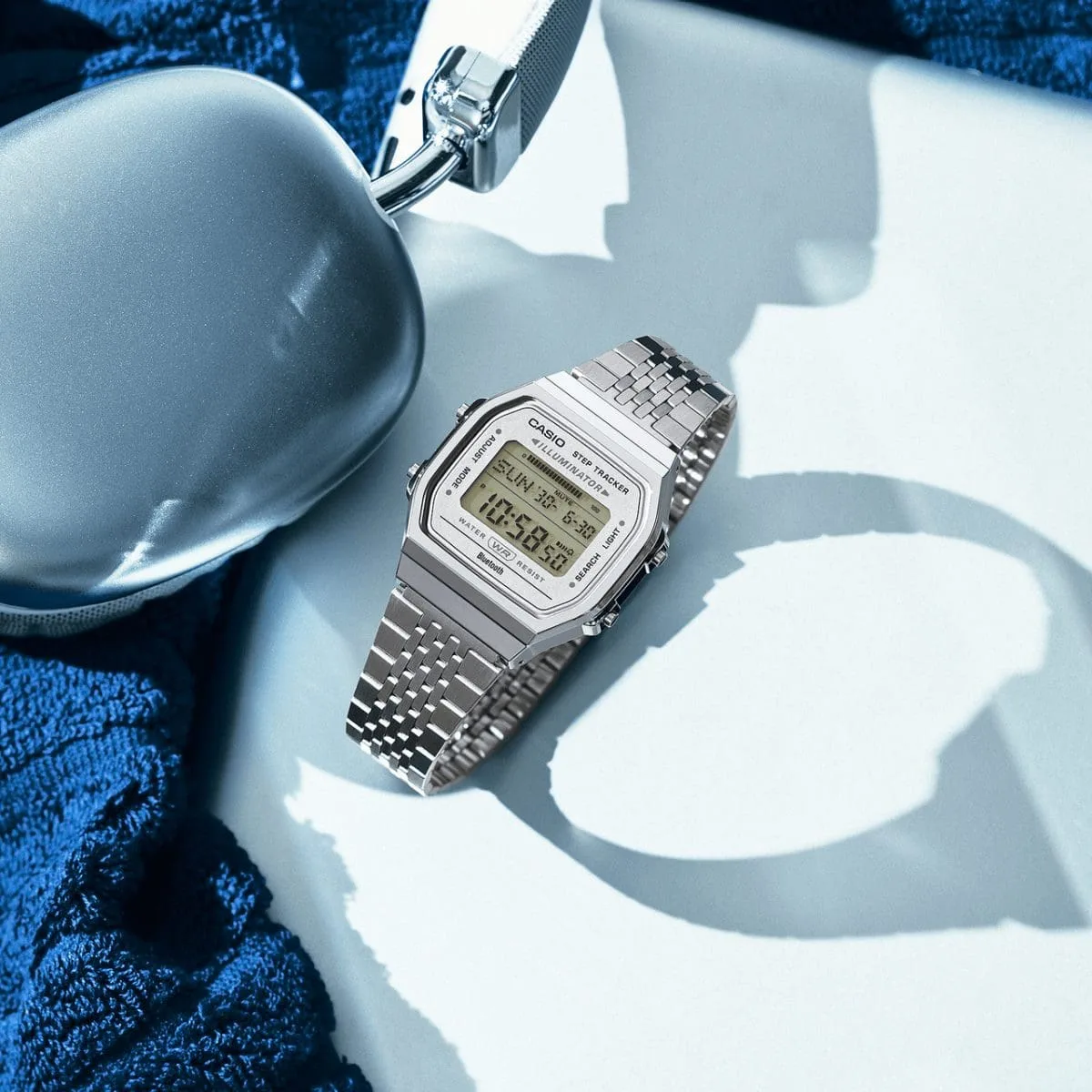 Casio ABL100WE-7A Vintage Bluetooth Step Tracker Digital Watch