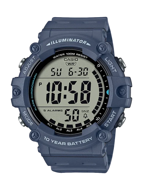 Casio AE1500WH-2A Men's Digital Watch | 10-Year Battery | 100M Water Resistant | Blue Resin