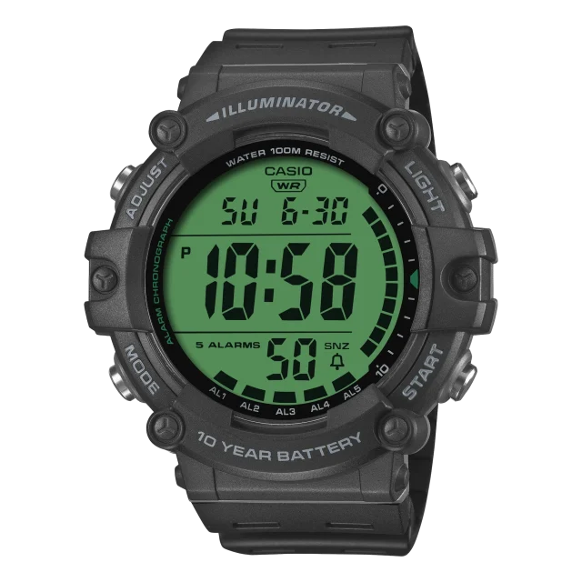 Casio AE1500WHC-1A Digital Watch – 10 Year Battery | 100M Water Resistant | Dual Time