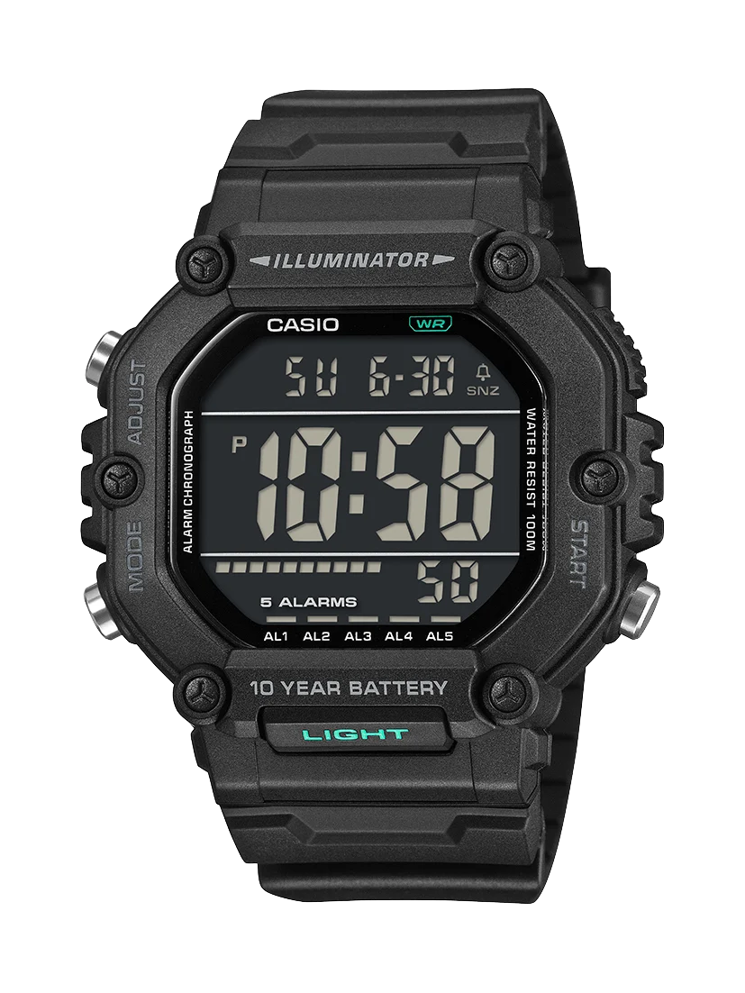 Casio AE1600HX-1B Digital Watch – Extra Long Strap & 10 Year Battery